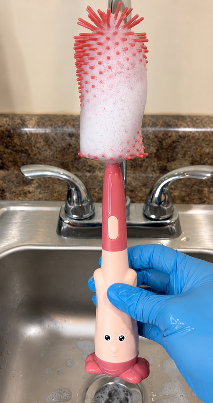 LuxeClean Wand™ – 3-in-1 Bottle, Straw & Lid Cleaning Brush