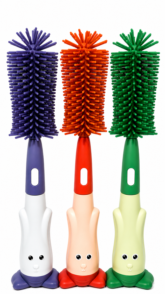 LuxeClean Wand™ – 3-in-1 Bottle, Straw & Lid Cleaning Brush
